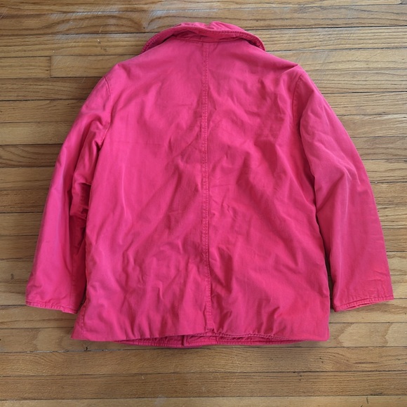 Red Quilted Chore Barn Coat, Size Large - Picture 8 of 8